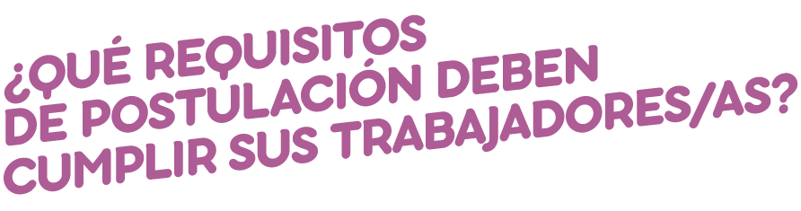 ¿Cuales son los requisitos de postulación para el/la empleador/a?