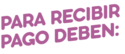 Para recibir pago deben